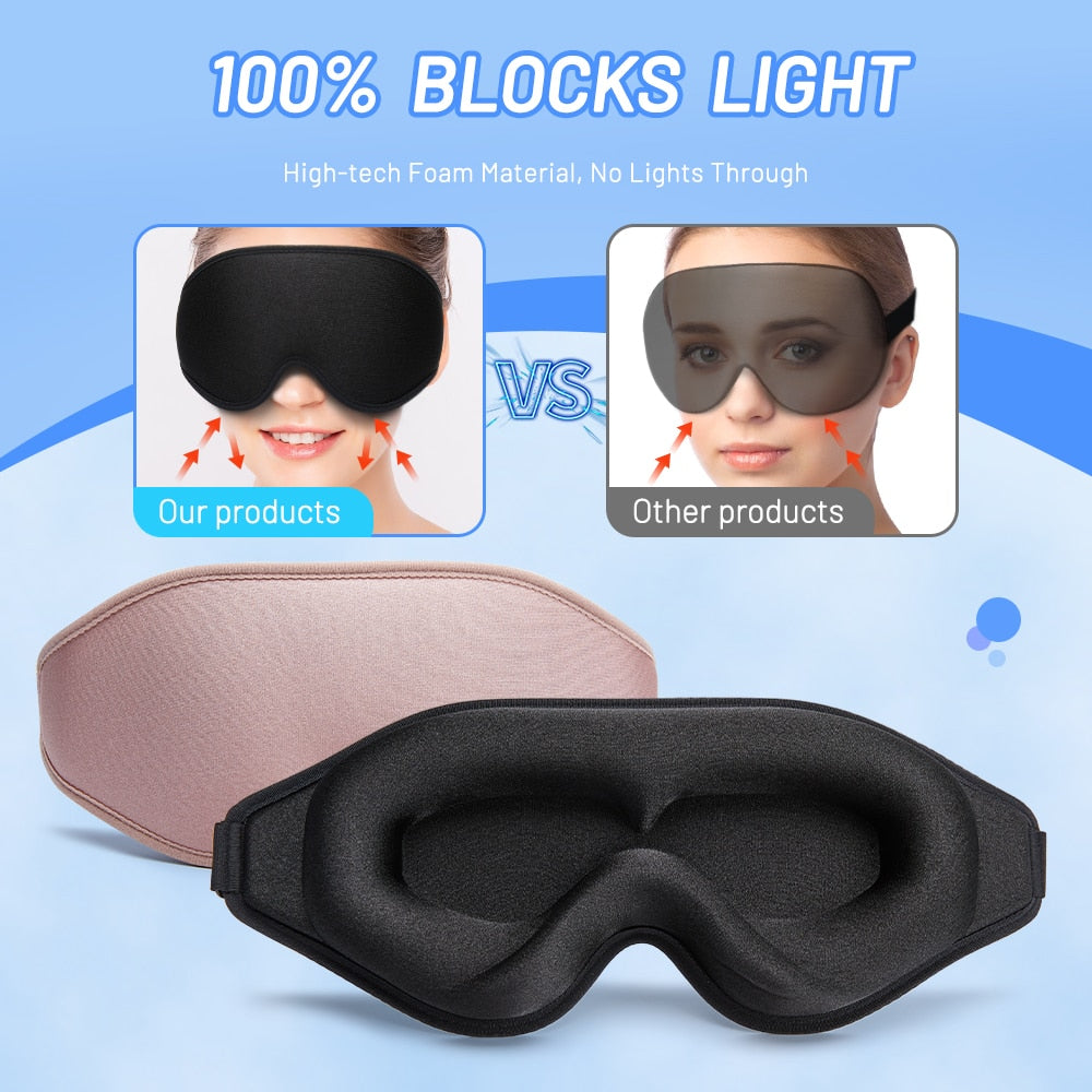 3D Sleep Mask Natural Sleeping Eye Mask Comfort Three Dimensional Design Memory Foam Face Mask Eyeshade Night Breathable