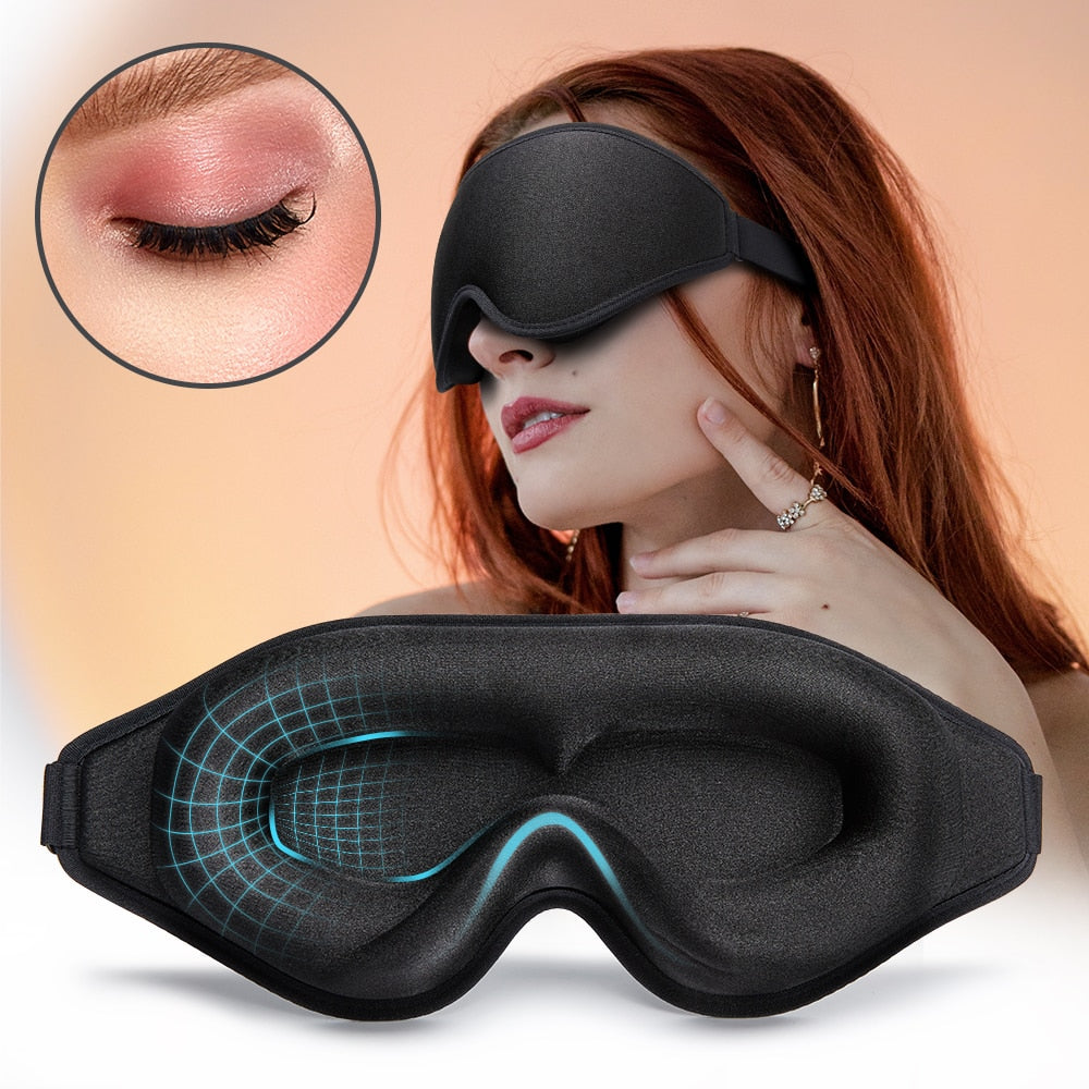 3D Sleep Mask Natural Sleeping Eye Mask Comfort Three Dimensional Design Memory Foam Face Mask Eyeshade Night Breathable